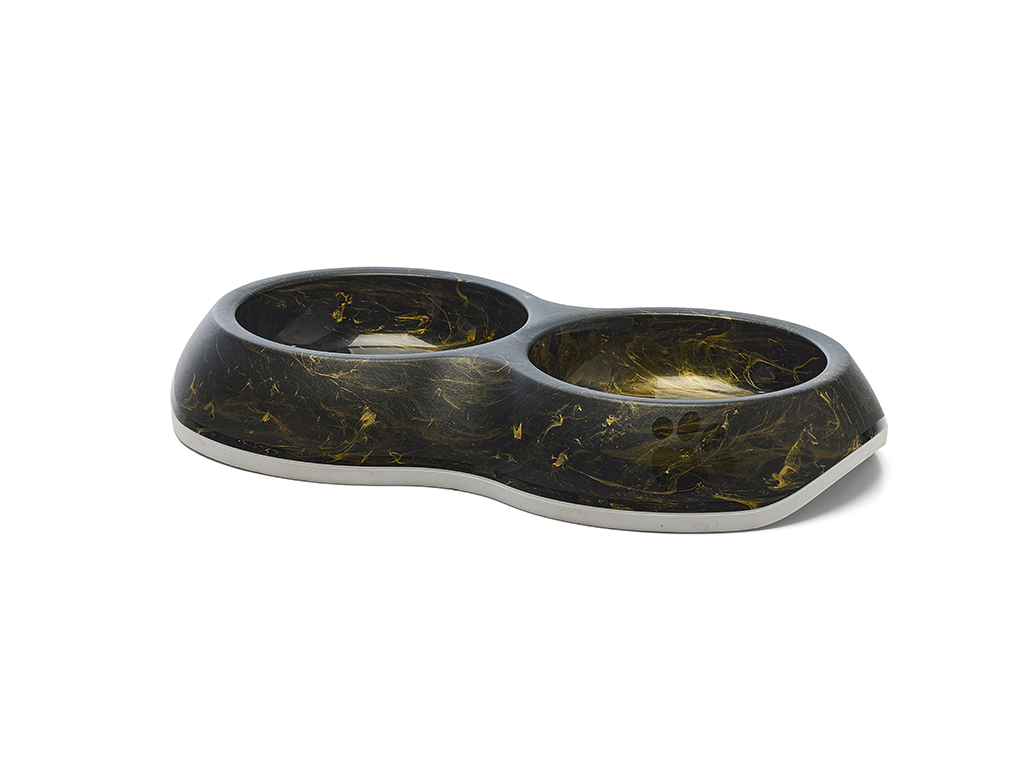 Delice Double Marble black gold bowl - 2 x 0,2 L