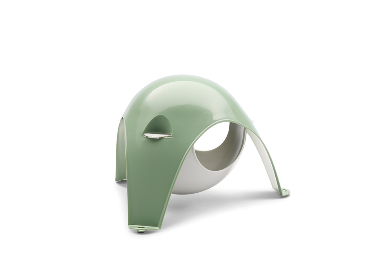 Sputnik XL small animal hideaway - light grey-botanical green