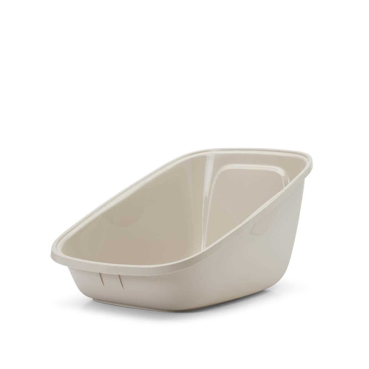 Aseo Giant Mocha – Extra-Large Cat Litter Tray Savic Aseo Giant Mocha extra-large open cat litter tray with white rim and raised sides