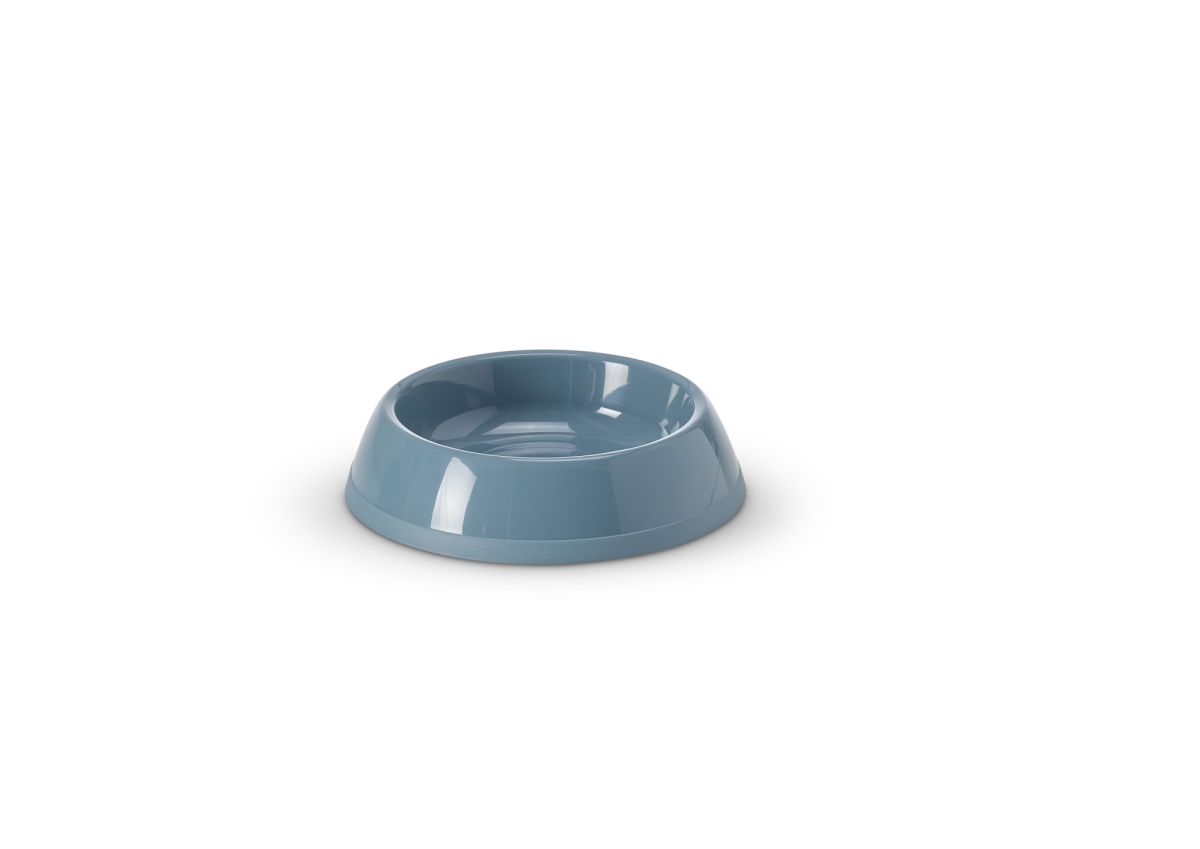 Savic Picnic Cat feeding bowl bluestone for cats and kittens, 200 ml, 12 x 12 x 3.5 cm, built-in handle.