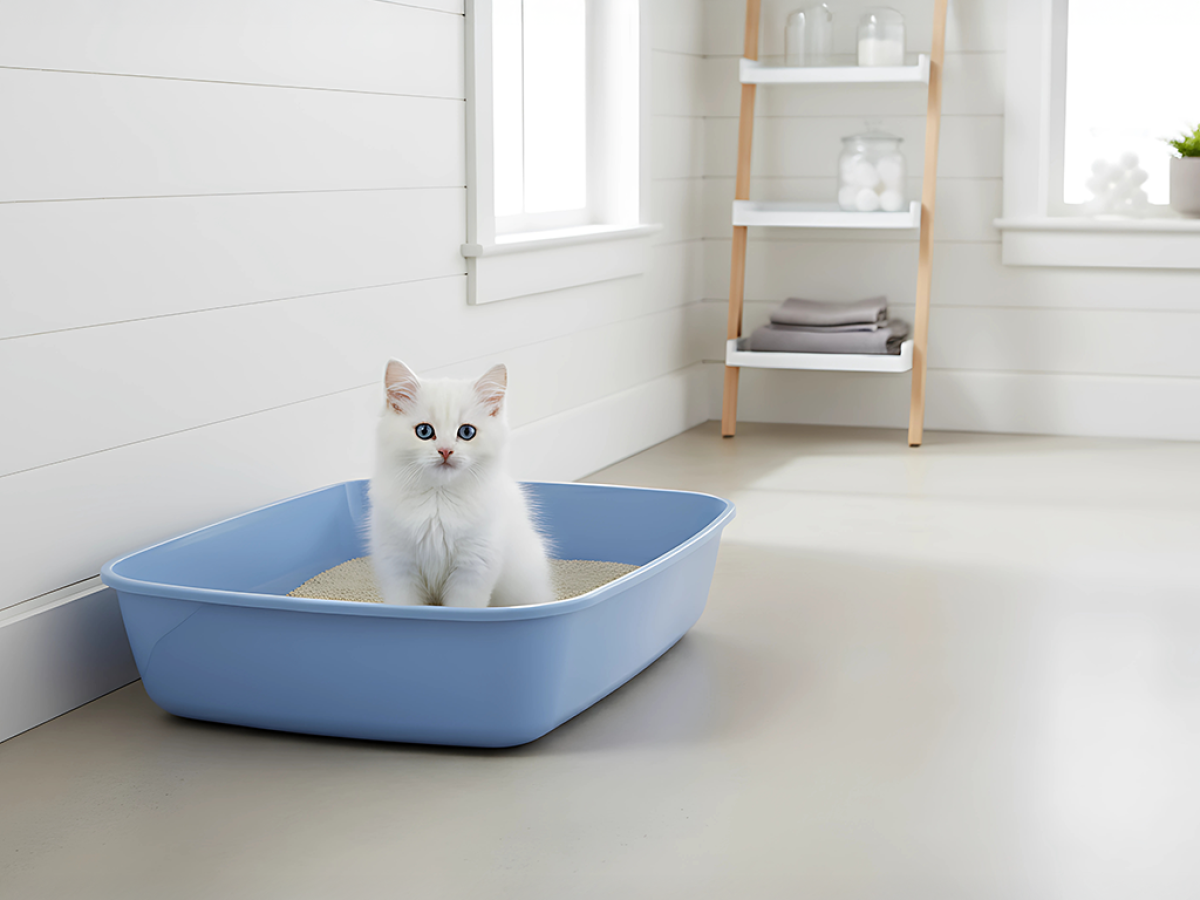 Savic Iriz 42 cm Pale Blue low-entry cat litter tray