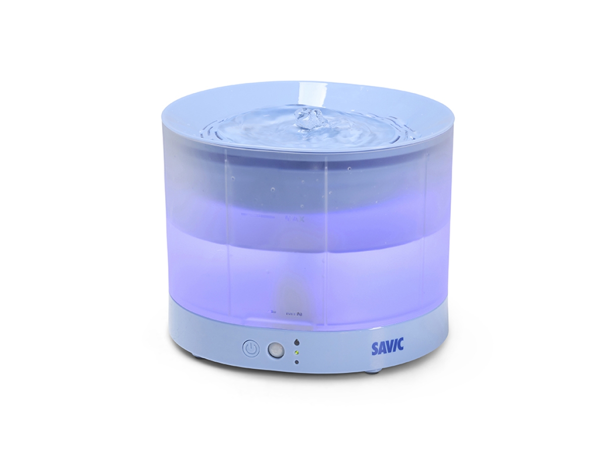 Savic Sensa Water Fountain Blue with translucent water reservoir and LED indicators