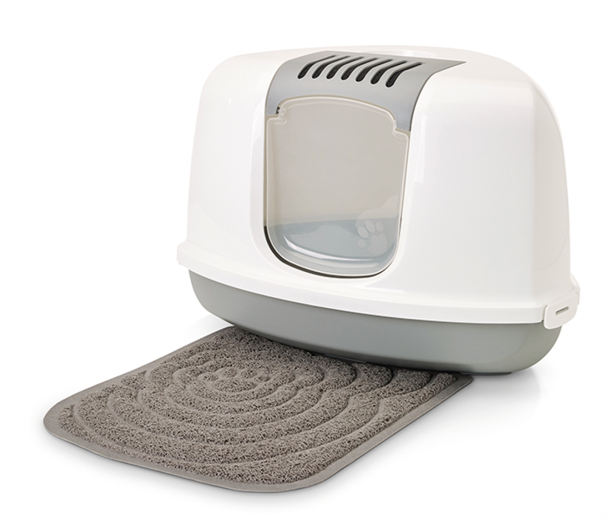 Savic Litter Tray Mat in dark grey – PVC mat with Nestor Corner litter box