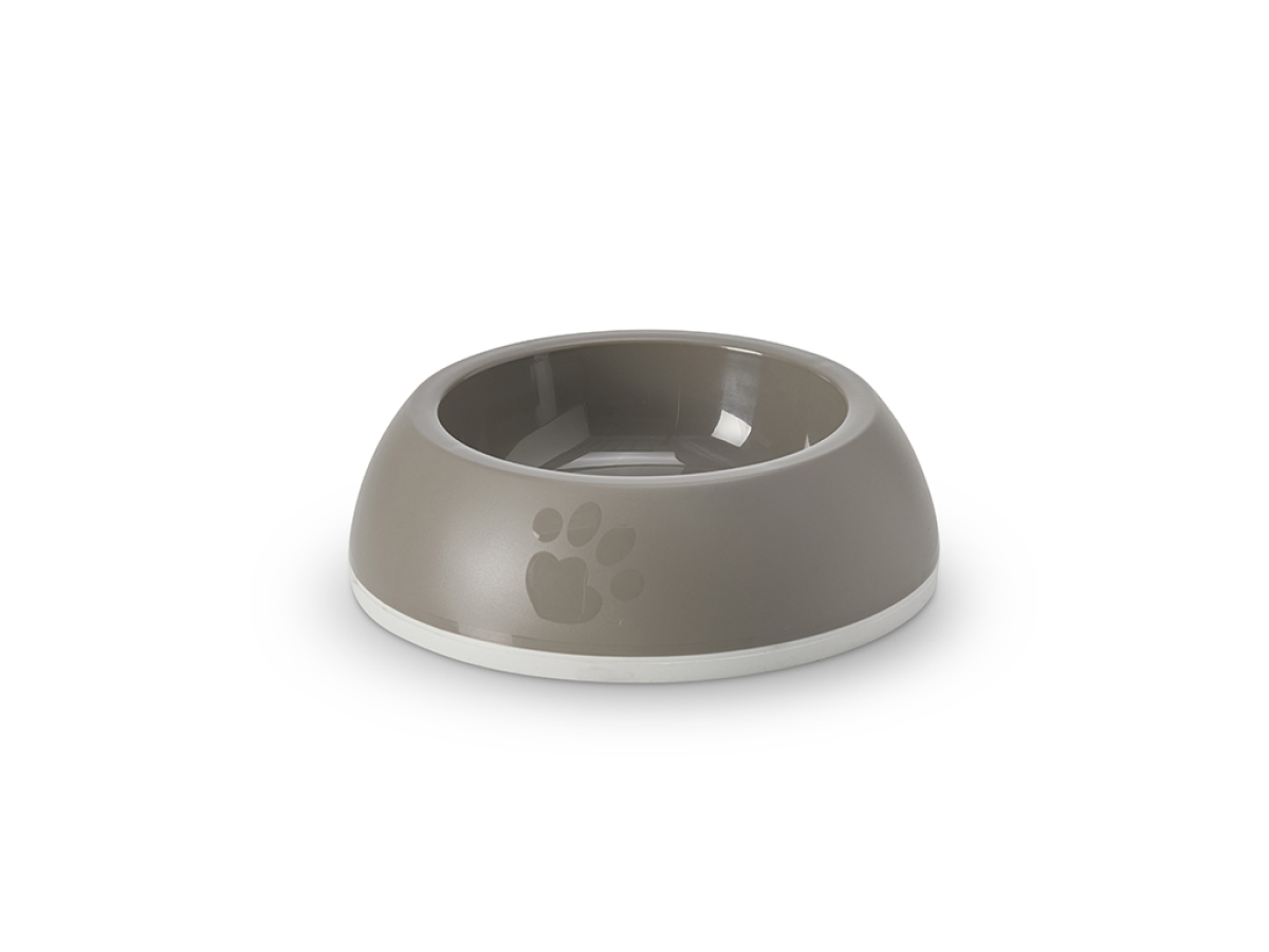 Savic Delice 2 feeding bowl for dogs warm grey, 0.6 L, 20.5 x 20.5 x 6.5 cm, rubber non-slip rim.