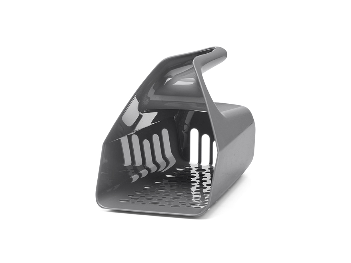 Sift Buddy Cool Grey large grey cat litter scoop with fine mesh for clumping litter