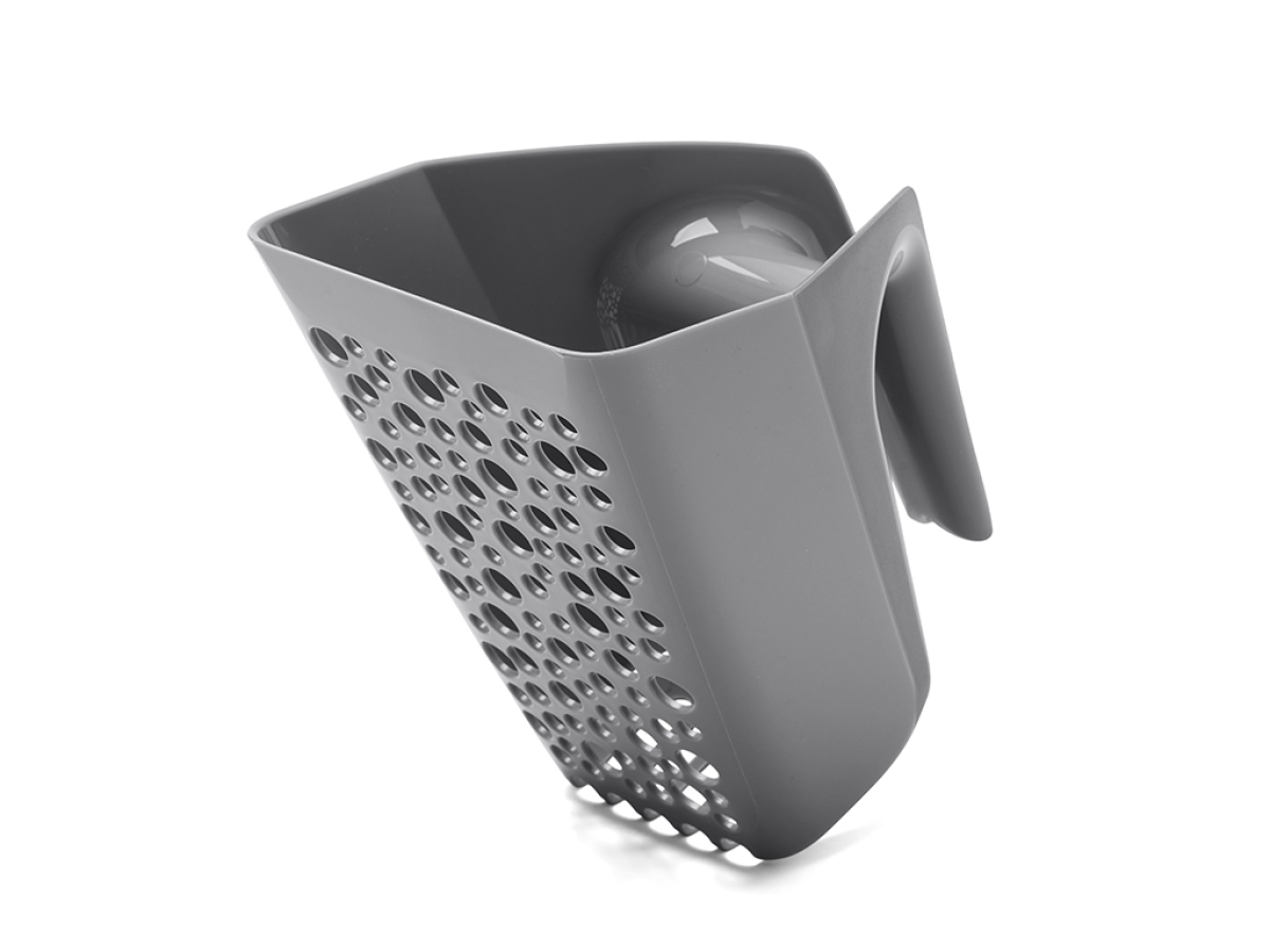 Sift Buddy Cool Grey large grey cat litter scoop with fine mesh for clumping litter