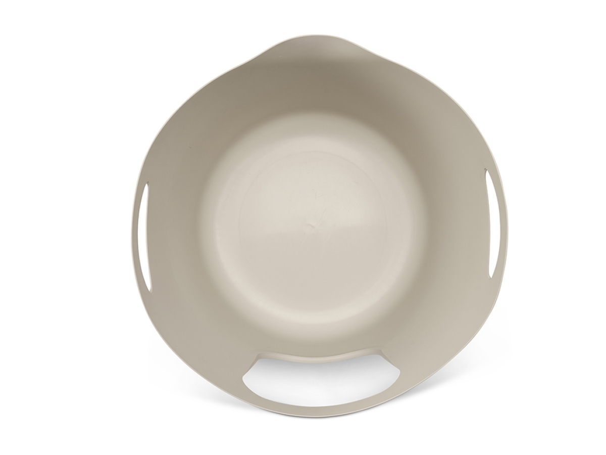 Top view of Savic Flex-a-loo Mocha flexible open cat litter tray with high sides and low entry