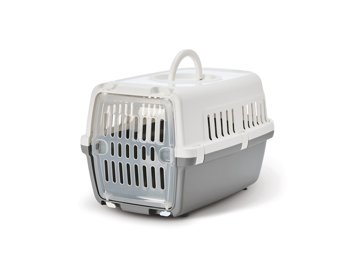 Zephos 1 pet carrier plastic door - grey Zephos 1 pet carrier plastic door - grey