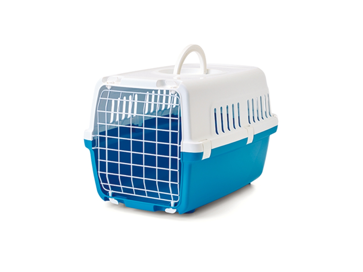 Zephos 1 pet carrier metal door - blue Zephos 1 pet carrier metal door - blue