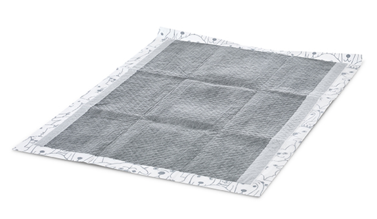 Savic Puppy Trainer Carbon Large pads with dark absorbent layer, shown folded