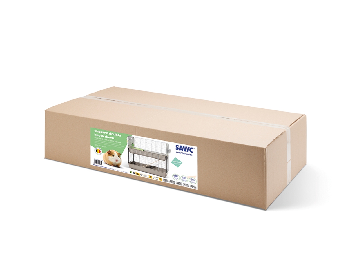 Caesar 3 Double small animal cage packaging