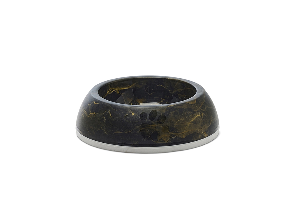 Delice 1 Marble Black Gold 0.3 L – Stylish Feeding &amp; Drinking Bowl