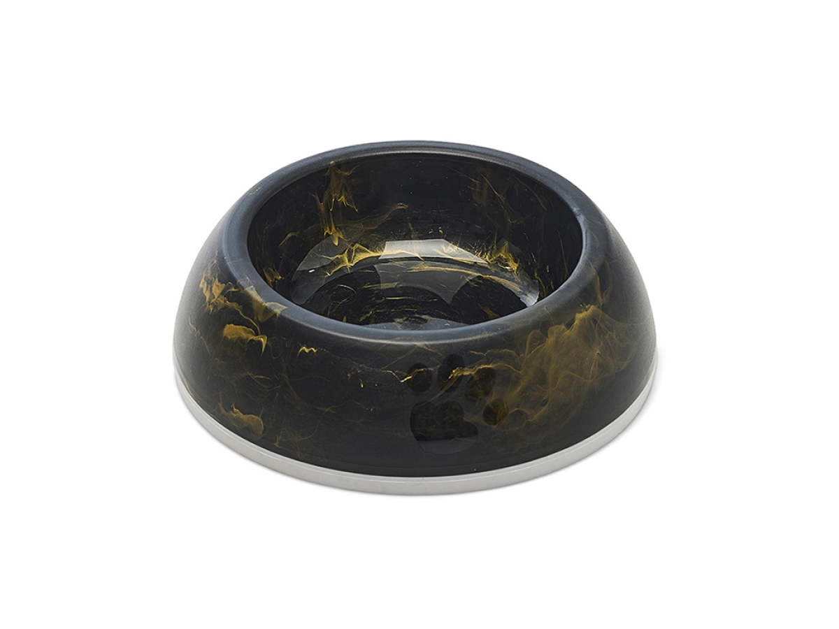 Delice 1 Marble Black Gold 0.3 L – Stylish Feeding &amp; Drinking Bowl