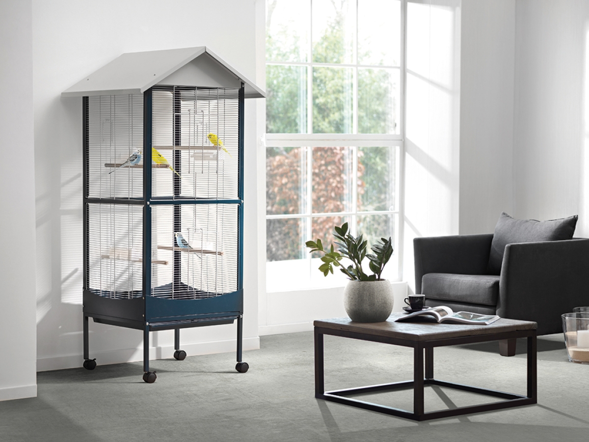 Gite 1 bird aviary - navy blue interior