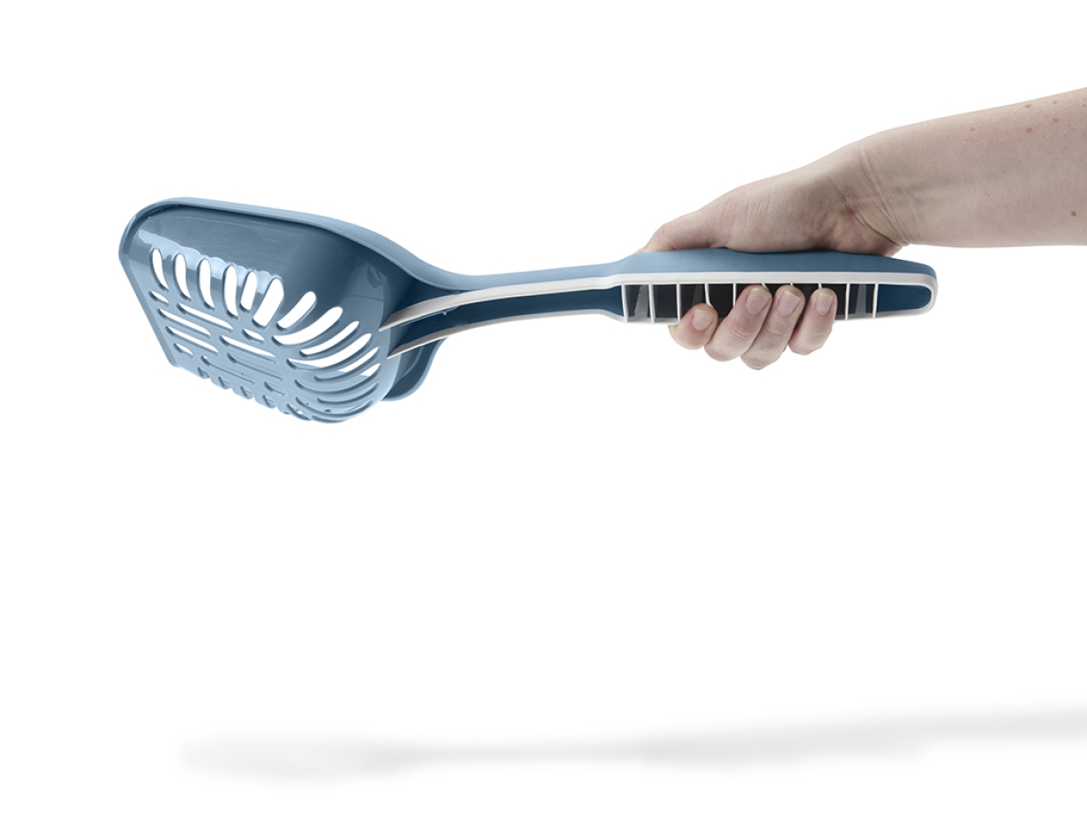 2049_4 Mega-Loo Cat Litter Scoop in Bluestone | Ergonomic and Efficient Cleaning