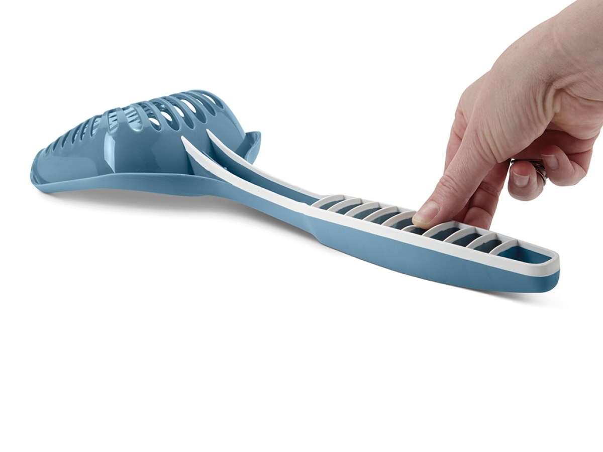 2049_6 Mega-Loo Cat Litter Scoop in Bluestone | Ergonomic and Efficient Cleaning