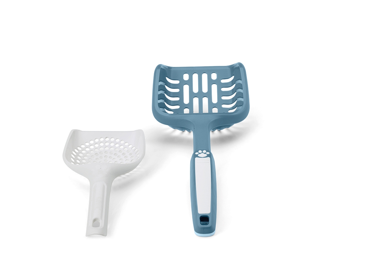 2049_7 Mega-Loo Cat Litter Scoop in Bluestone | Ergonomic and Efficient Cleaning