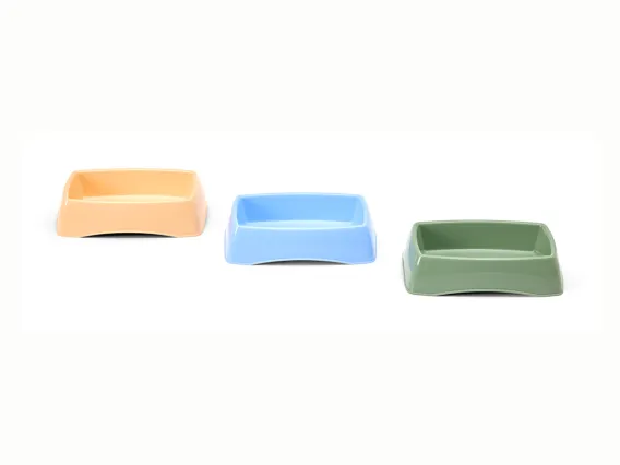 Rody Brunch feeding bowl with wide opening, durable plastic construction, and compact design for small animal cages.