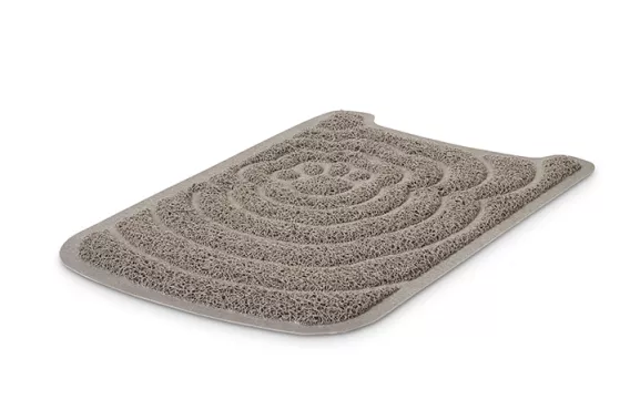 Grey litter tray mat designed for Nestor, Aseo, and other litter boxes, preventing litter tracking and keeping floors clean.