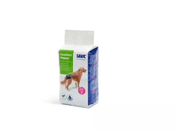 Comfort Nappy Dog Diapers – Super absorbent, leak-proof nappies with a black outer layer. Ideal for puppies, dogs in heat, or incontinence.