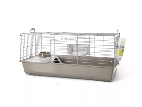 Nero 3 De Luxe small animal cage - warm grey