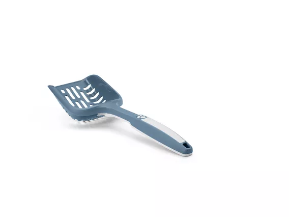 Mega-Loo XL Cat Litter Scoop in bluestone – Extra-large ergonomic scoop with a long soft-touch handle for comfortable, quick, and hygienic litter box maintenance.